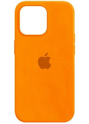Чехол силиконовый full cover для iphone 14 оранжевый с максимальной защитой и защитой камеры orange