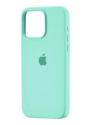 Чохол силіконовий full cover для iphone 15 pro max темно-синій захист камери посилені кути sea blue