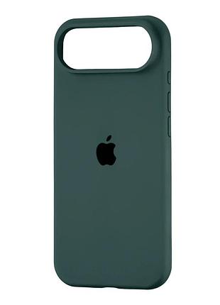 Чехол силиконовый full cover для iphone 17 air защита камеры зеленый pine green