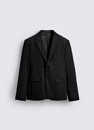 Стильний чоловічий піджак zara – класичний чорний (новий
