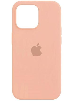 Чехол силиконовый full cover для iphone 14 pro max защита камеры розовый песок