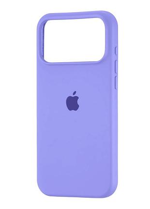 Чехол силиконовый silicone case full cover для iphone 17 pro max фиолетовый с защитой камеры