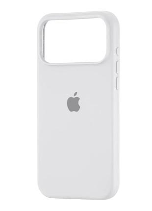 Чехол силиконовый silicone case full cover для iphone 17 pro max белый с максимальной защитой и защитой камеры white