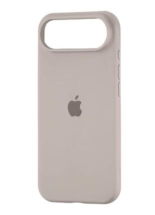 Чехол силиконовый full cover для iphone 17 air защита камеры с микрофиброй внутри цвет камень