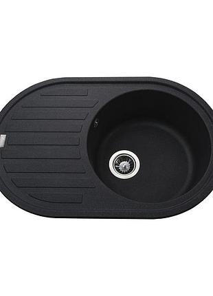 Гранитная мойка globus lux ohara графит 770х500мм-а0001