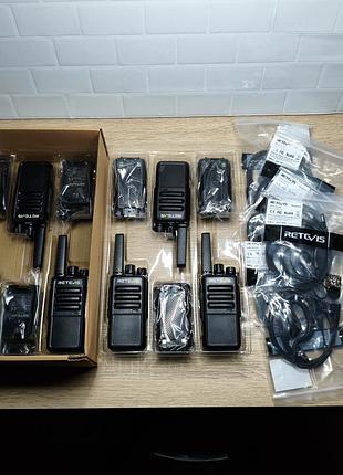 Рації retevis rt668h pmr446 комплект 6шт type-c прихований дисплей new