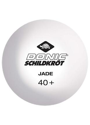 Набір кульки для настільного тенісу donic jade poly 40+ time ball білий поштучно  (608501)