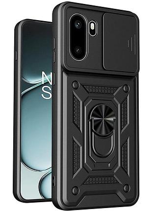Чехол fiji camera defence для oneplus 15r бампер с защитой камеры и подставкой black