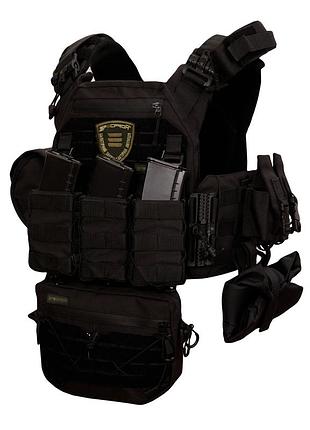 Плитоноска тактическая warmor gen 3 pro max xl черный система быстрого сброса 7 подсумок (большого размера) cordura