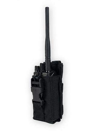 Подсумок тактический для рации specprom черный molle cordura