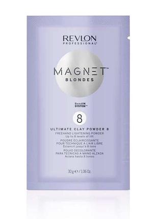 Глиняная осветляющая пудра (порошок) уровень 8 magnet™ blondes ultimate clay powder 8 300г
