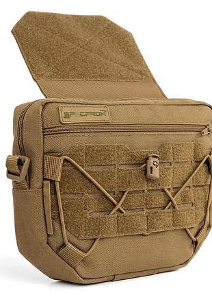Плитоноска тактична сумка-напашник specprom койот cordura