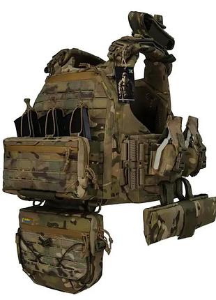 Плитоноска тактическая warmor gen 6 pro max мультикам максимальный набор подсумков molle cordura 1000d
