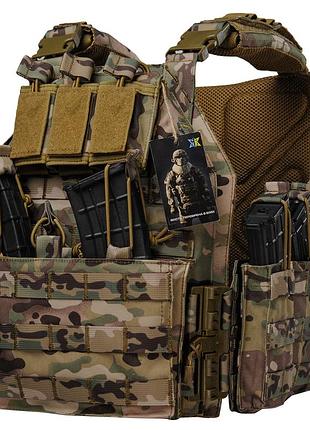 Плитоноска тактическая yakeda с сиcтемой быстрого сброса мультикам cordura
