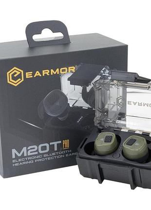 Активные наушники (беруши) earmor m20t pro. олива