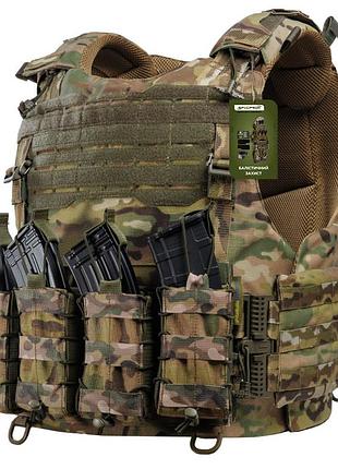 Плитоноска тактична warmor gen 4 specprom мультикам 4 підсумки cordura 1000d