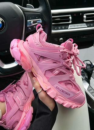 Трендові жіночі кросівки track pink premium рожеві