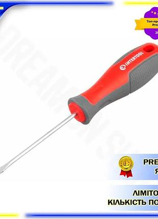 Dm отвертка sl3 75 спецификация 2.2 мм intertool магнитная для монтажа и демонтажа крепежа с прорезине spe|lz