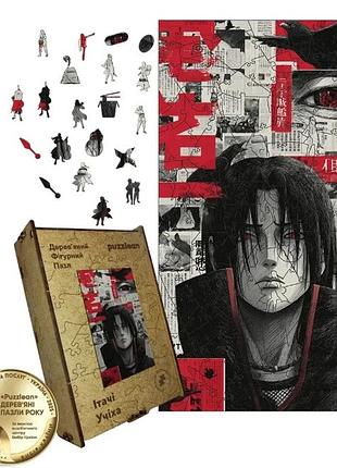 Деревянный пазл итачи учиха, a3, картонная коробка naruto