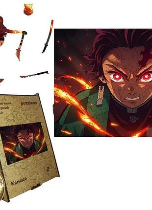 Деревянный пазл убийца демонов /demon slayer /крд камадо, a3, картонная коробка