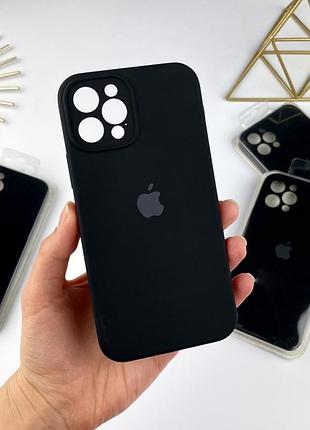 Силиконовый чехол c закрытыми камерами на iphone 13 pro черный (18)