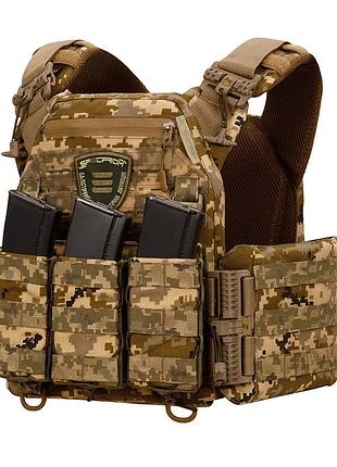 Плитоноска тактическая warmor gen 3 pro пиксель мм14 сиcтема быстрого сброса 3 подсумка cordura