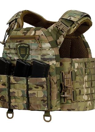 Плитоноска тактическая specprom warmor gen 5 v2 +3 подсумка ак мультикам molle cordura 1000d