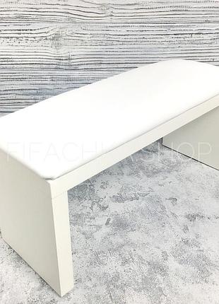Подлокотник для маникюра eco stand wood на белых деревянных ножках, белый