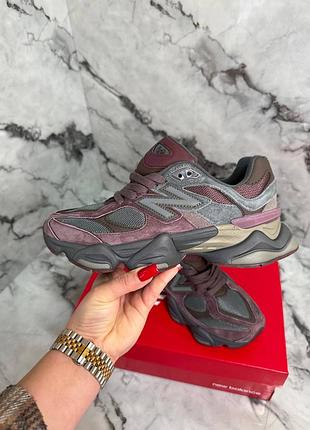 Женские кроссовки new balance 9060 grey brown New Bastion Colus с серым цветами