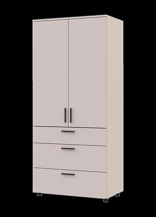 Шафа для одягу doros торн кашемір 2 дсп/3ш (полиці) 90х51.6х200 (44900450)