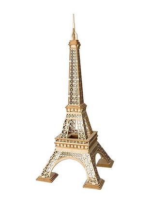 Конструктор robotime ейфелева вежа 121 деталь. деревянная сборная 3d модель эйфелевой башни 165х157х365 мм