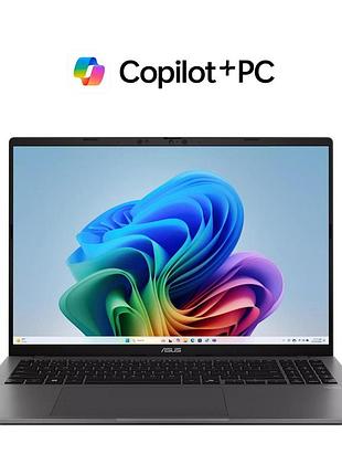 Ноутбук asus vivobook s 16 s3607qa-sh042w 16" wuxga oled, qualcomm x x1 26 100, 16gb, f512gb, uma, win11, серый