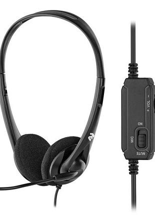 Гарнитура пк стерео on-ear 2e ch11 mini-jack, omni-mic, 1.2м, черный