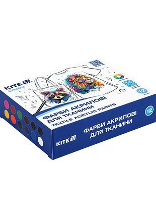 Краски акриловые 12 цв. 20 мл kite creative (k-276)
