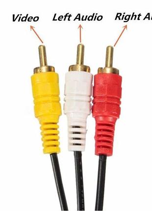 Кабель 3rca-3rca av (тюльпан) 3