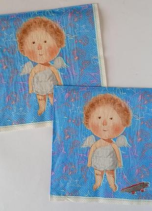 Салфетки для декупажа ангел с игрушкой