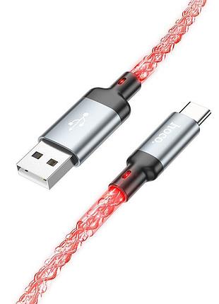 Кабель hoco u112 shine charging data cable for type-c gray 3