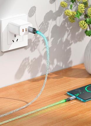 Кабель hoco u112 shine charging data cable for type-c gray 8