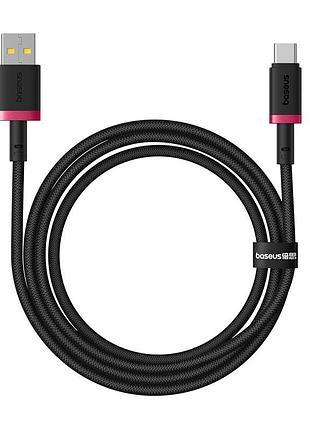 Кабель baseus dura series fast charging cable usb to type-c 60w 1m red+black