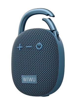 Портативна колонка wiwu h3 clip fun portable 5w, ipx5, blue