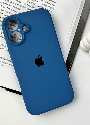 Чохол для смартфона silicone full case aa camera protect for apple iphone 16 38,surf blue 7