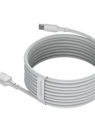 Кабель baseus simple wisdom data cable kit usb to type-c 5a (2pcs/set）1.5m white 6