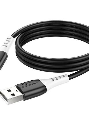 Кабель hoco x82 usb to ip 2.4a, 1m, silicone, silicone connectors, black