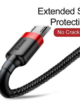Кабель baseus cafule cable usb for micro 2a 3m red+black 9