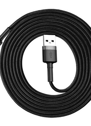 Кабель baseus cafule cable usb for micro 2.4a 1m gray+black