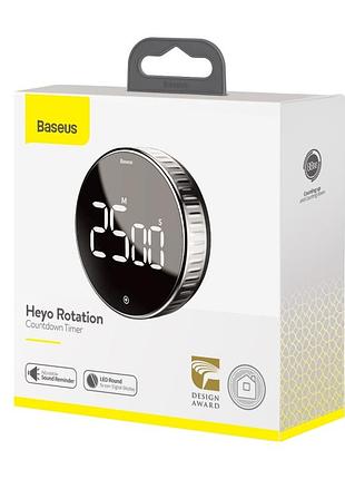 Таймер baseus heyo rotation countdown timer black 3