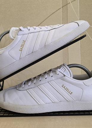 Белые мужские кроссовки adidas gazelle оригинал р.42