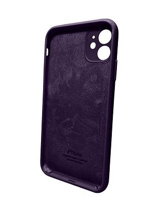 Чохол для смартфона silicone full case aa camera protect for apple iphone 11 pro кругл 59,berry purple 2