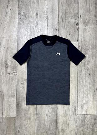Under armour tech tee футболка s размер спортивная черно-серая
