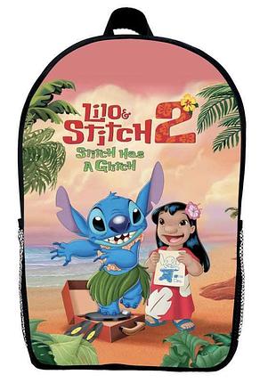 Рюкзак лило и стич детский (gear bag lilo & stitch mini 04) черный, 29 х 21 х 9 см
